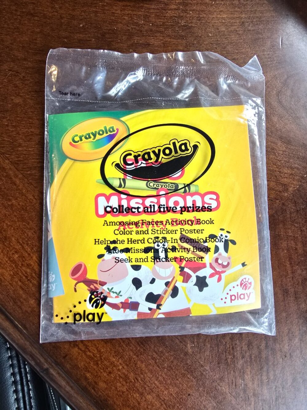 Chick-fil-A Crayola Play Kids Meal Toy Moo Missions Activity Book & Crayons Set